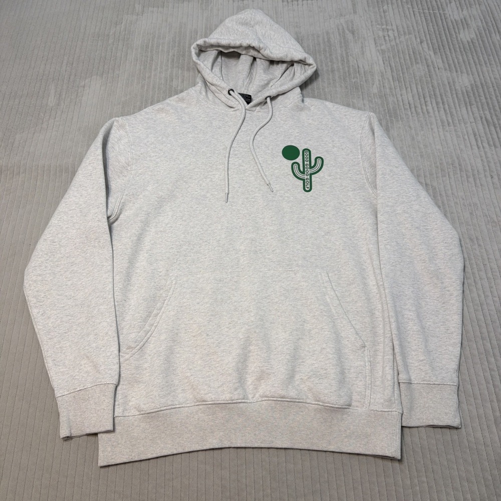 Good Good gray Hoodie Mens Large Embroidered Logo Pocket Drawstring Hood Golf